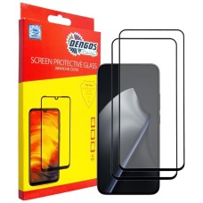 Захисне скло Xiaomi 15T, 15T Pro, Dengos, Чорний
