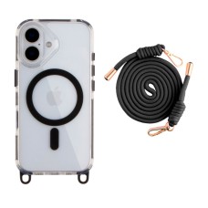 Чохол Apple iPhone 17 Air, Lanyard, MagSafe, Чорний