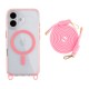 Чохол Apple iPhone 17 Air, Lanyard, MagSafe, Рожевий