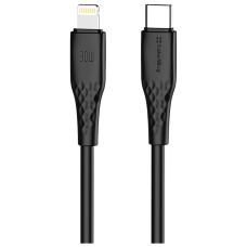 USB кабель ColorWay CW-CBPDCL094-BK Apple iPhone SE 2022, iPhone 14 Pro Max, iPhone 14 Plus, iPhone 14 Pro, iPhone 14, iPhone 13 Pro, iPhone 13 Mini, iPhone 13, iPhone 13 Pro Max, iPhone 12 Mini, iPhone 12 Pro Max, Lightning, 1.0 м., Черный