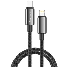USB кабель ColorWay CW-CBPDCL098-BK Apple iPhone SE 2022, iPhone 14 Pro Max, iPhone 14 Plus, iPhone 14 Pro, iPhone 14, iPhone 13 Pro, iPhone 13 Mini, iPhone 13, iPhone 13 Pro Max, iPhone 12 Mini, iPhone 12 Pro Max, Lightning, 1.0 м., Черный