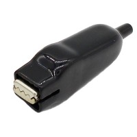 Затискач Крокодил 20A L=65mm Чорний