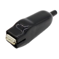 Затискач Крокодил 20A L=65mm Чорний