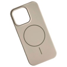 Чехол Apple iPhone 15, Air Beats, MagSafe, Stone, Серый
