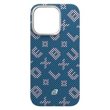 Чохол Apple iPhone 15 Pro Max, Blueo Gilded Tactile Woven, MagSafe, Синій
