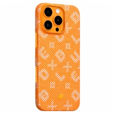 Чехол Apple iPhone 16 Pro, Blueo Gilded Tactile Woven, MagSafe, Оранжевый