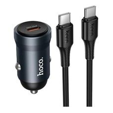 Автомобильное зарядное устройство Hoco Z62A Energy, С кабелем, Type-C, Серый