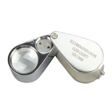 Лупа ручная складная MG21007 LED, x20, d=21mm