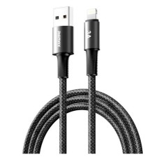 USB кабель Remax CB25 Velocity Apple iPhone SE 2022, iPhone 14 Pro Max, iPhone 14 Plus, iPhone 14 Pro, iPhone 14, iPhone 13 Pro, iPhone 13 Mini, iPhone 13, iPhone 13 Pro Max, iPhone 12 Mini, iPhone 12 Pro Max, Lightning, 2.0 м., Чорний