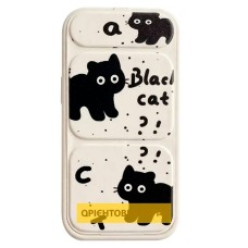 Чехол Apple iPhone 15 Pro Max, Epik Panel Stand, Black Cat, Рисунок