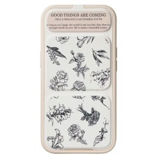 Чехол Apple iPhone 15 Pro Max, Epik Panel Stand, Floral Sketch, Рисунок