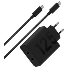 Мережевий зарядний пристрій Motorola PG38C06632, Type-C, з кабелем, Чорний