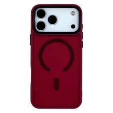 Чохол Apple iPhone 17 Pro, Color Matte, MagSafe, Бордовий