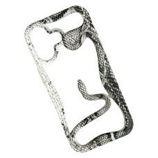 Чохол Apple iPhone 13 Pro Max, Soft Snake, White-Black, Білий