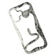 Чехол Apple iPhone 13, Soft Snake, White-Black, Белый