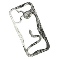 Чохол Apple iPhone 14, Soft Snake, White-Black, Білий