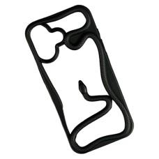 Чехол Apple iPhone 15 Pro Max, Soft Snake, Черный