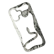 Чохол Apple iPhone 17, Soft Snake, White-Black, Білий
