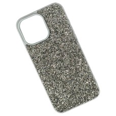 Чохол Apple iPhone 12, iPhone 12 Pro, Swarovski Diamonds, Dark Silver, Срібний