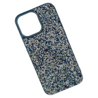 Чехол Apple iPhone 14, Swarovski Diamonds, Синий