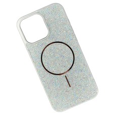 Чохол Apple iPhone 13 Pro Max, Swarovski Diamonds, Light Silver, MagSafe, Срібний