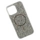 Чохол Apple iPhone 14, Swarovski Diamonds, MagSafe, Срібний