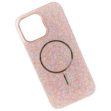 Чехол Apple iPhone 15 Pro Max, Swarovski Diamonds, MagSafe, Розовый