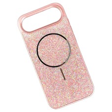 Чехол Apple iPhone 17 Air, Swarovski Diamonds, MagSafe, Розовый