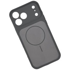 Чехол Apple iPhone 15 Pro, Silicone Case Vision, MagSafe, Charcoal Black, Черный