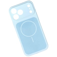 Чохол Apple iPhone 15, Silicone Case Vision, Sky Blue, MagSafe, Блакитний