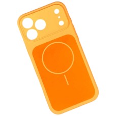 Чохол Apple iPhone 15, Silicone Case Vision, MagSafe, Помаранчевий