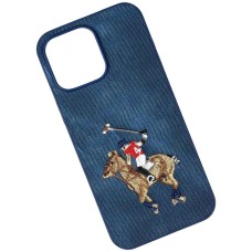 Чохол Apple iPhone 13 Pro, Teddy Bear Embroidered, Santa Barbara Polo, Синій