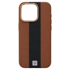 Чохол Apple iPhone 15 Pro Max, Rally, Brown-Black, MagSafe, Коричневий