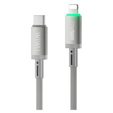 USB кабель Wiwu C083 Maglink Apple iPhone SE 2022, iPhone 14 Pro Max, iPhone 14 Plus, iPhone 14 Pro, iPhone 14, iPhone 13 Pro, iPhone 13 Mini, iPhone 13, iPhone 13 Pro Max, iPhone 12 Mini, iPhone 12 Pro Max, Lightning, 1.0 м., Серый