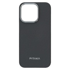 Чохол Apple iPhone 15 Pro, Pitaka Ultra Slim, Black-Gray, MagSafe, Чорний