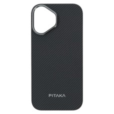 Чохол Apple iPhone 17, Pitaka Ultra Slim, Black-Gray, MagSafe, Чорний