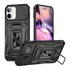 Чохол Apple iPhone 17, Epik Camshield Army Ring, Чорний