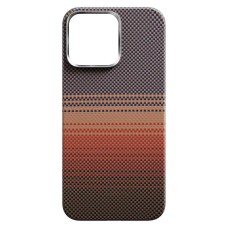 Чохол Apple iPhone 16 Pro, Carbon Style, MagSafe, Червоний