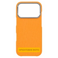 Чохол Apple iPhone 17, Carbon Style, MagSafe, Помаранчевий