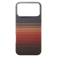 Чохол Apple iPhone 17 Pro Max, Carbon Style, MagSafe, Червоний