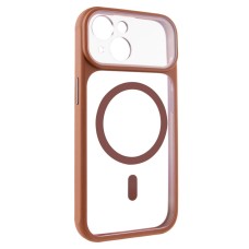 Чехол Apple iPhone 14, GETMAN Moon Clear, MagSafe, Коричневый