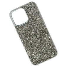 Чехол Apple iPhone 15 Pro Max, Swarovski Diamonds, Dark Silver, Серебряный